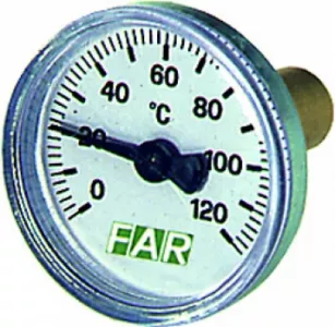 Термометр 0-120°c, зонд 36 мм,o 40 мм, торцевое соединение 3/8" FA 2650